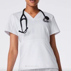 NWT Figs STAR WARS Limited Edition V-Neck Scrub Top in Darth Vader White, SMALL